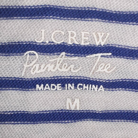 J. Crew junior medium blue/white stripes, stretchy t-shirt - Picture 4 of 6